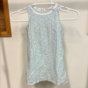 Janie and Jack Light Blue Eyelet Dress